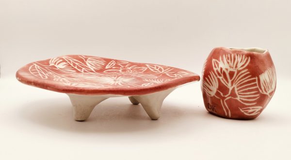 Red Botanical Dresser Set - Image 2