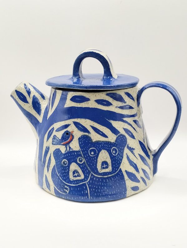 Grizzly Bear Hugs Forest Teapot.