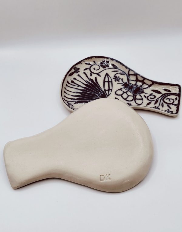 Floral Blue Whimsy Spoon Rest - Image 3