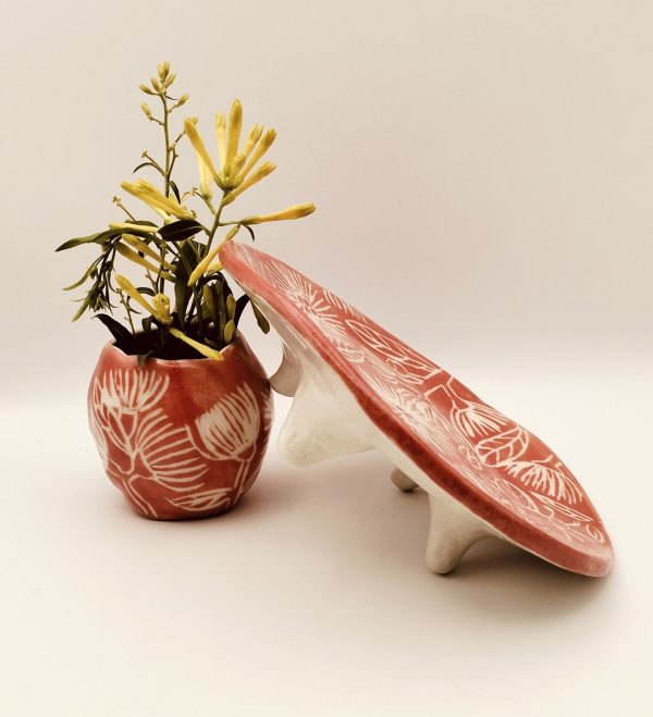 Red Botanical Dresser Set - Image 4