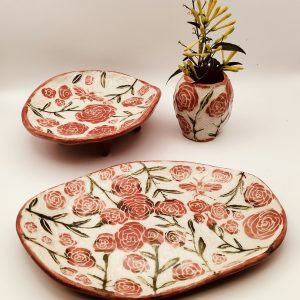 Red Rose Dresser Set