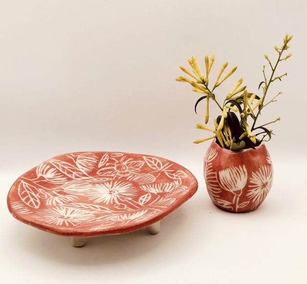 Red Botanical Dresser Set - Image 6