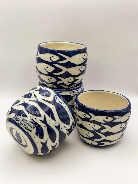 Happy Fish Sgraffito Cup - Image 4