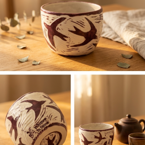 Flight of Swallows Latte Cup