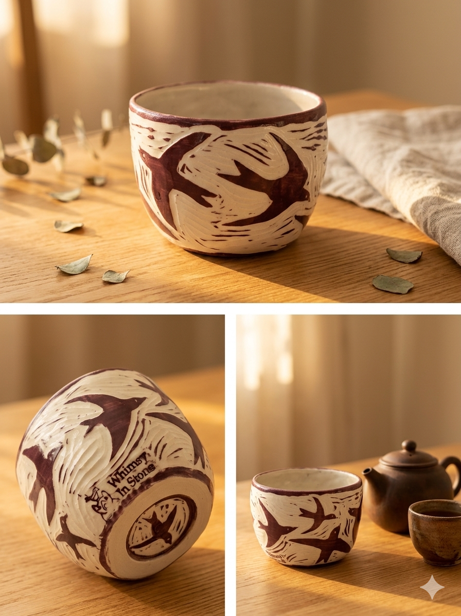 Flight of Swallows Latte Cup