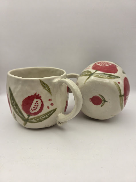 The Pomegranate Hand-Pinched Sgraffito Mug - Image 3